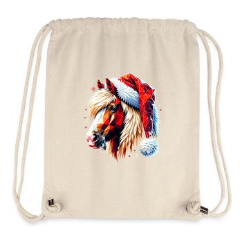 Original Polygon Kunst Haflinger Pferd Weihnachten - Stanley/Stella recycelter Gym Bag - Naturweiß - Vorne