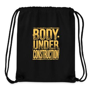Body Under Construction - Stanley/Stella recycelter Gym Bag - Schwarz - Vorne