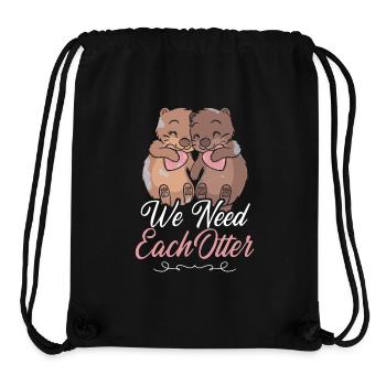 Otter Valentines Day Pun We Need - Stanley/Stella Recycled Gym Bag - black - Front