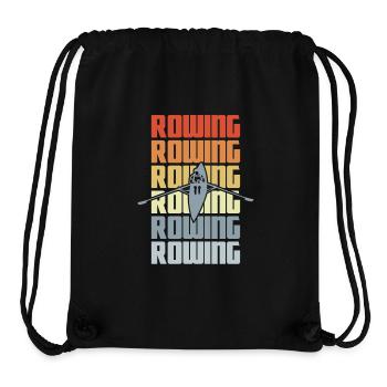 Vintage Rowing - Stanley/Stella Recycled Gym Bag - black - Front