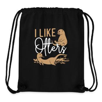 Otter I Like Otters - Stanley/Stella Recycled Gym Bag - black - Front