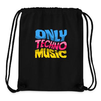 De la musique techno pour les amateurs de techno - Sac à cordon recyclé Stanley/Stella - noir - Devant