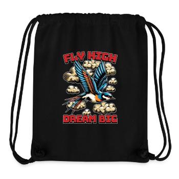 Passionné d’oiseaux Fly High Dream Grand Ornithologue - Sac à cordon recyclé Stanley/Stella - noir - Devant