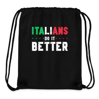 Italiener Italien Lustiger Spruch Geschenkidee - Stanley/Stella recycelter Gym Bag - Schwarz - Vorne