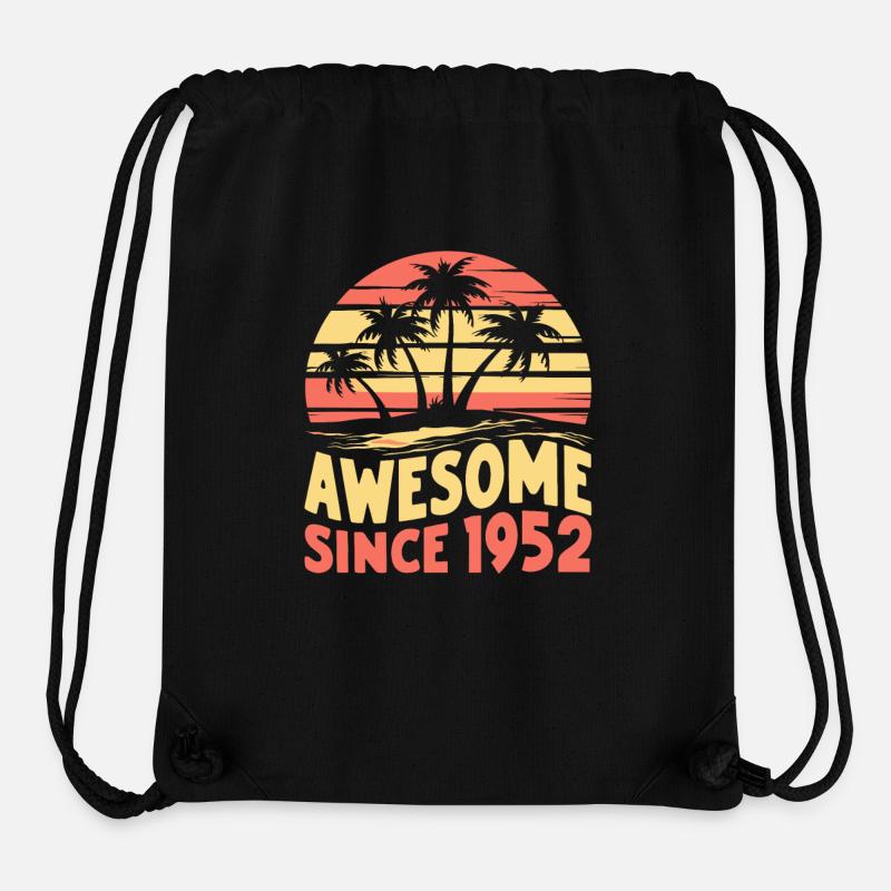 Awesome Seit 1952 Geburtstag - Stanley/Stella recycelter Gym Bag - Schwarz