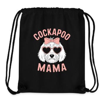 Cockapoo disant maman drôle Cockapoo cadeau - Sac à cordon recyclé Stanley/Stella - noir - Devant