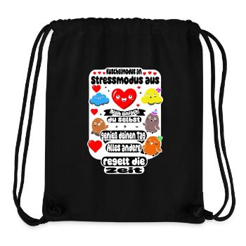 Cuddle mode on – stress mode off - Stanley/Stella Recycled Gym Bag - black - Front