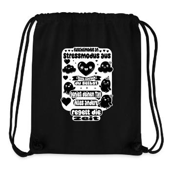 Cuddle mode on – stress mode off - Stanley/Stella Recycled Gym Bag - black - Front