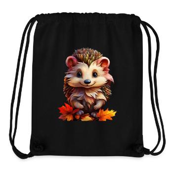 HEDGEHOG AUTUMN LEAVES - Stanley/Stella Recycled Gym Bag - black - Front