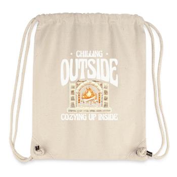 Relaxant à l’extérieur, confortable à l’intérieur, hivernal - Sac à cordon recyclé Stanley/Stella - blanc naturel - Devant