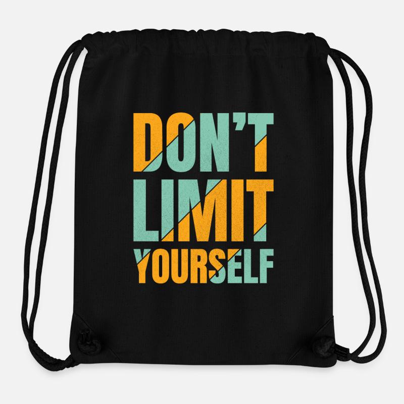 don't limit yourself - Stanley/Stella Recycled Gym Bag - black