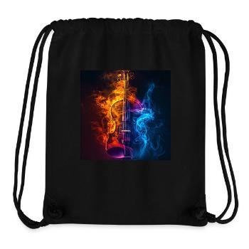Violine - Stanley/Stella recycelter Gym Bag - Schwarz - Vorne