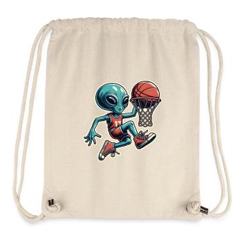 Basketball Dunking Alien - Stanley/Stella Recycled Gym Bag - natural - Front