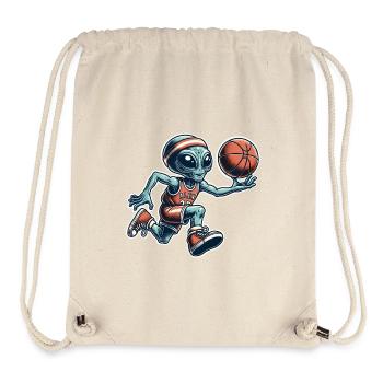 Alien Basketball Dunking - Stanley/Stella Recycled Gym Bag - natural - Front