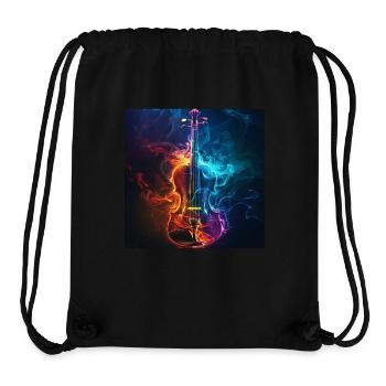 Violine - Stanley/Stella recycelter Gym Bag - Schwarz - Vorne
