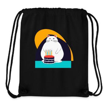 Cat celebrates fifth birthday - Stanley/Stella Recycled Gym Bag - black - Front
