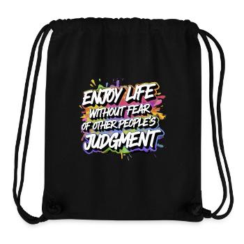 ENJOY LIFE WITHOUT FEAR - Stanley/Stella Recycled Gym Bag - black - Front