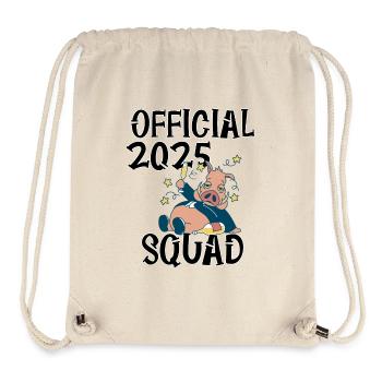 Équipe officielle 2025, le design du réveillon du Nouvel An/Nouvel An - Sac à cordon recyclé Stanley/Stella - blanc naturel - Devant