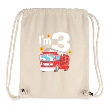 Fire Truck Children's Birthday Party - Stanley/Stella Recycled Gym Bag - natural - Front