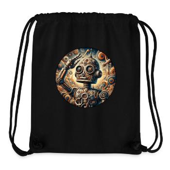 Robot, Boy, Child, Salute, Science - Stanley/Stella Recycled Gym Bag - black - Front