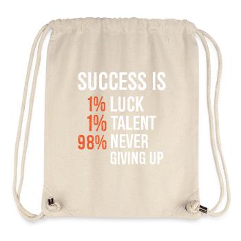success Is 1 luck 1 talent 98 never giving up - Stanley/Stella Recycled Gym Bag - natural - Front