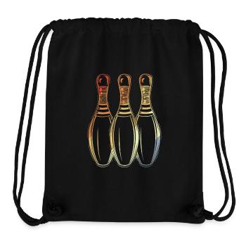 Bowling Retro Look - Stanley/Stella recycelter Gym Bag - Schwarz - Vorne