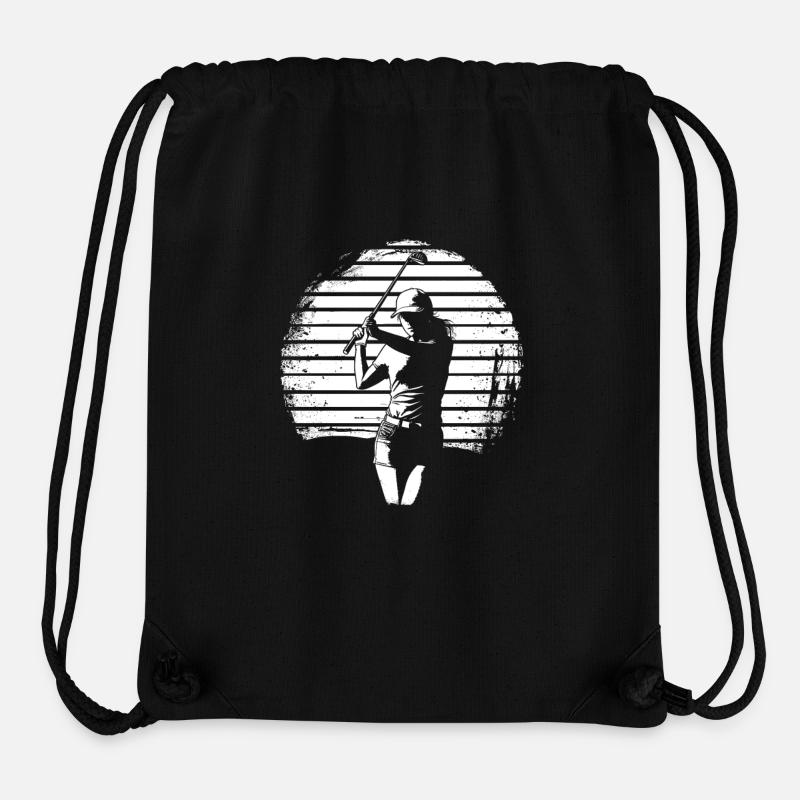 Golfer Sketch - Stanley/Stella Recycled Gym Bag - black