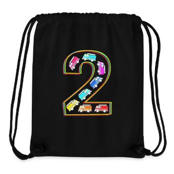 Fire Truck Children's Birthday Party - Stanley/Stella Recycled Gym Bag - black - Front