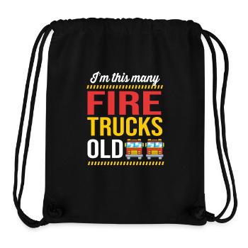 Fire Truck Children's Birthday Party - Stanley/Stella Recycled Gym Bag - black - Front