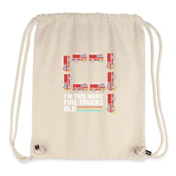 Fire Truck Children's Birthday Party - Stanley/Stella Recycled Gym Bag - natural - Front