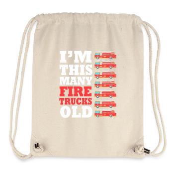Fire Truck Children's Birthday Party - Stanley/Stella Recycled Gym Bag - natural - Front