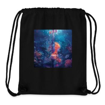 Violine - Stanley/Stella recycelter Gym Bag - Schwarz - Vorne