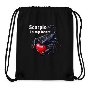 Scorpio in my heart - Stanley/Stella recycelter Gym Bag - Schwarz - Vorne