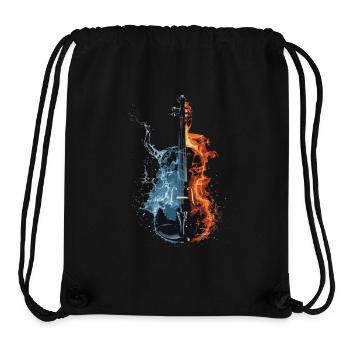 Violine - Stanley/Stella recycelter Gym Bag - Schwarz - Vorne