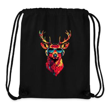 Deer, Antlers, Hunting, Deer, Reindeer, Red Deer, Hunter - Stanley/Stella Recycled Gym Bag - black - Front