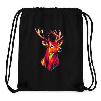 Deer, Antlers, Hunting, Deer, Reindeer, Red Deer, Hunter - Stanley/Stella Recycled Gym Bag - black - Front