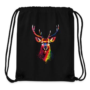 Deer, Antlers, Hunting, Deer, Reindeer, Red Deer, Hunter - Stanley/Stella Recycled Gym Bag - black - Front