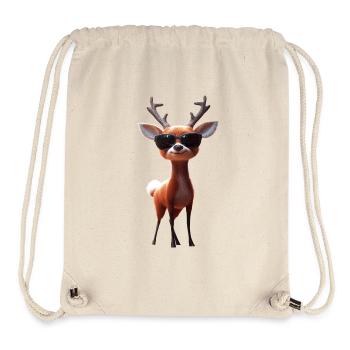 Deer, Antlers, Hunting, Deer, Reindeer, Red Deer, Hunter - Stanley/Stella Recycled Gym Bag - natural - Front