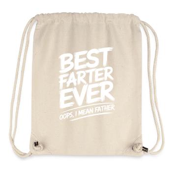 Furz Spruch Furzen Papa Pups Lustige Furz Geschenk - Stanley/Stella recycelter Gym Bag - Naturweiß - Vorne