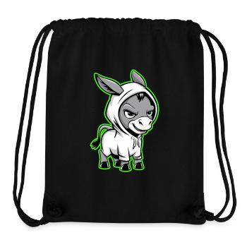 Esel Urban Animal Style Tierliebhaber - Stanley/Stella recycelter Gym Bag - Schwarz - Vorne