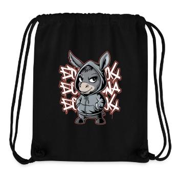 Esel Urban Animal Style Tierliebhaber - Stanley/Stella recycelter Gym Bag - Schwarz - Vorne