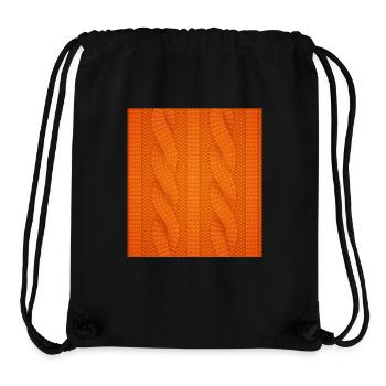 Motif tricoté orange Tricoté orange - Sac à cordon recyclé Stanley/Stella - noir - Devant