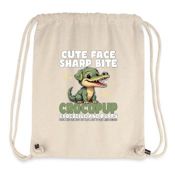 SÜSSES GESICHT SCHARFER BISS - KROKODIL UND WELPE - Stanley/Stella recycelter Gym Bag - Naturweiß - Vorne