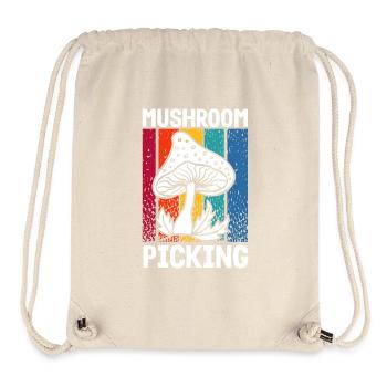 Mushroom Picker Vintage Stripe Design - Stanley/Stella Recycled Gym Bag - natural - Front