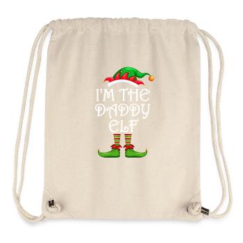 Je suis le papa elfe chemise assortie groupe familial - Sac à cordon recyclé Stanley/Stella - blanc naturel - Devant