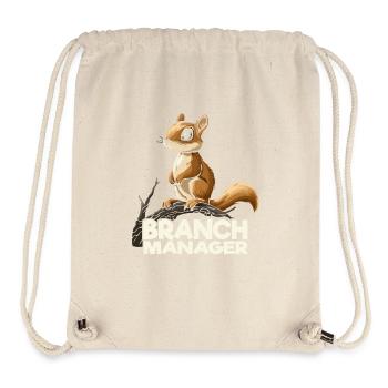 Lustiges Eichhörnchen Branch Manager Cartoon - Stanley/Stella recycelter Gym Bag - Naturweiß - Vorne