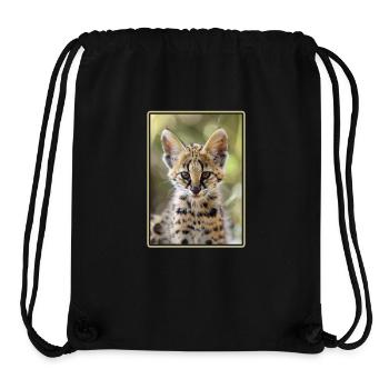 Servale Serval - Stanley/Stella recycelter Gym Bag - Schwarz - Vorne