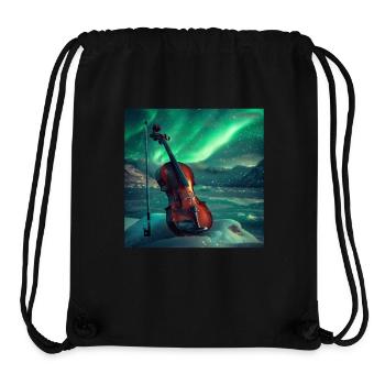 Violine - Stanley/Stella recycelter Gym Bag - Schwarz - Vorne