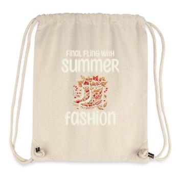 Letzter Fling Mit Sommermodeübergang Herbst Design - Stanley/Stella recycelter Gym Bag - Naturweiß - Vorne