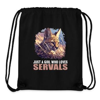 Servale Serval - Stanley/Stella recycelter Gym Bag - Schwarz - Vorne
